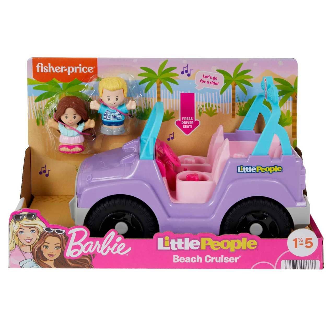 Barbie -  Little People With Beach Cruiser Music Sounds And 2 Figures - Fisher-Price