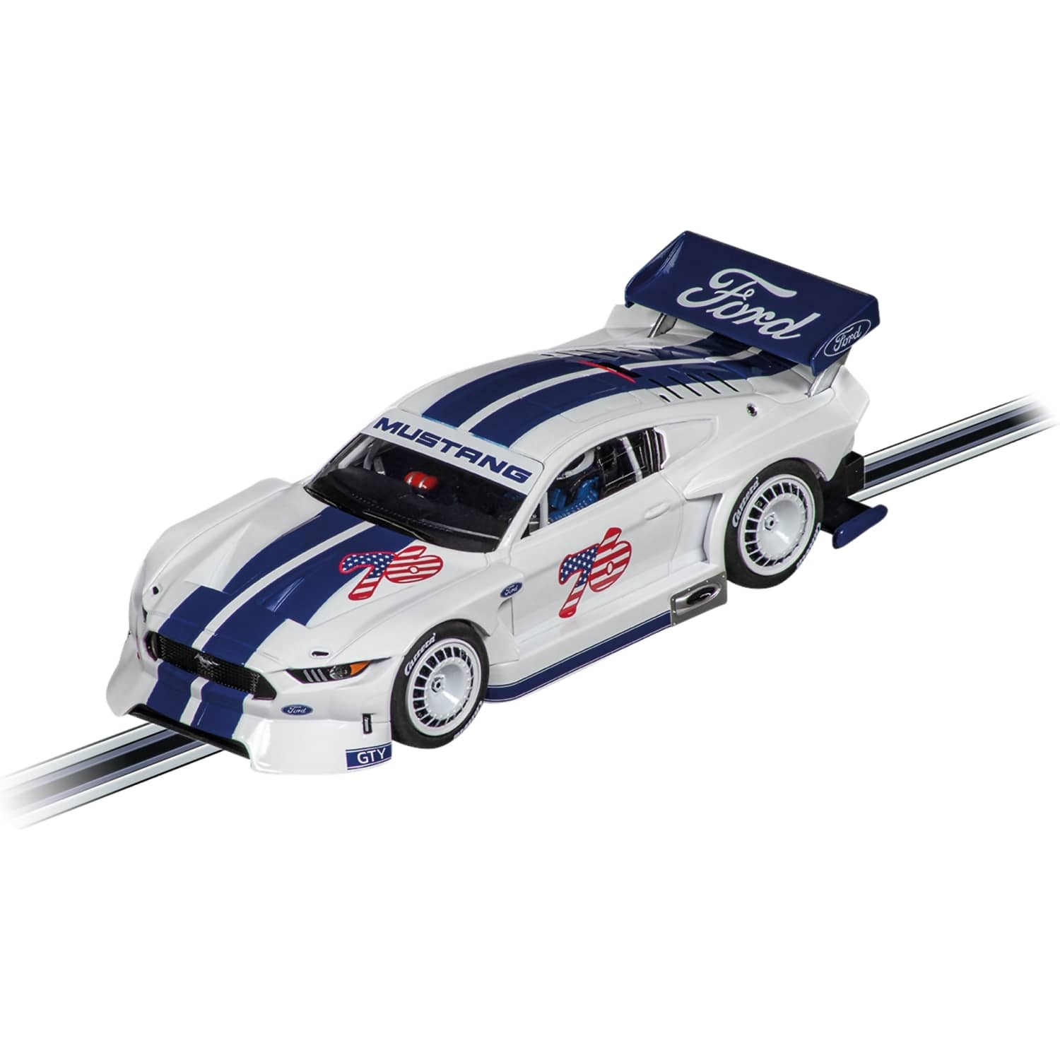 Carrera - Evolution 1:32 - Ford Mustang GTY No.76 - Slot Car Also Suits Scalextric