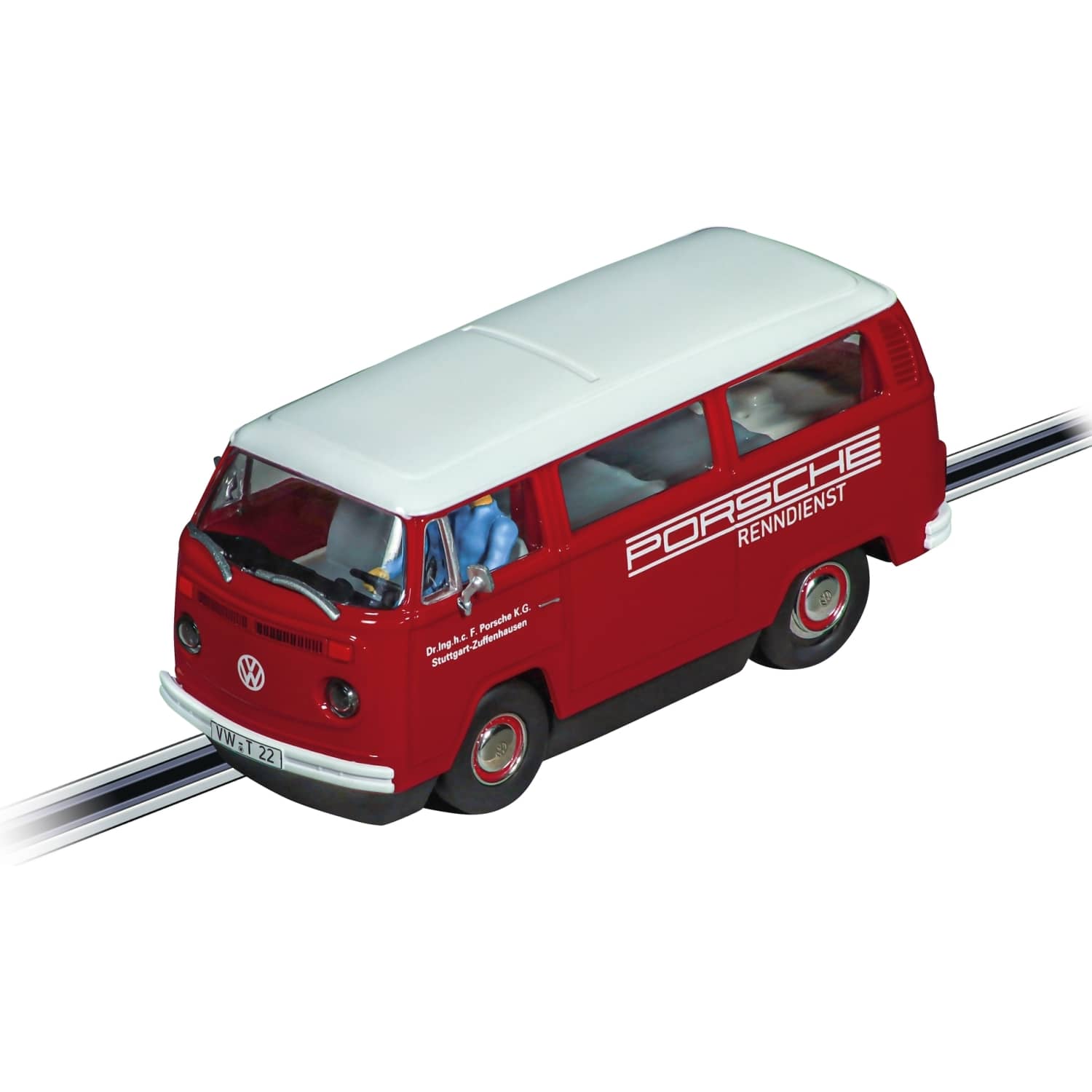 Carrera - Evolution 1:32 - VW Bus T2b Porsche Renndienst - Slot Car Also Suits Scalextric