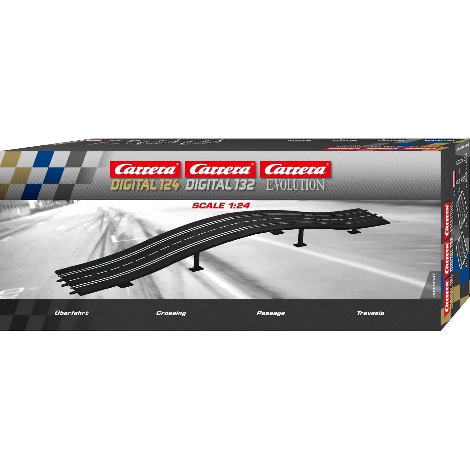 Carrera - Digital 1:32 Accessories - Bridge Overpass Crossing (4) Incl 12 pieces - Slot Car Track Accessories also suits 1:24 & Evolution