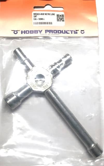 Eagle Hobby Products - WRENCH 4WAY METRIC LONG REACH 182550