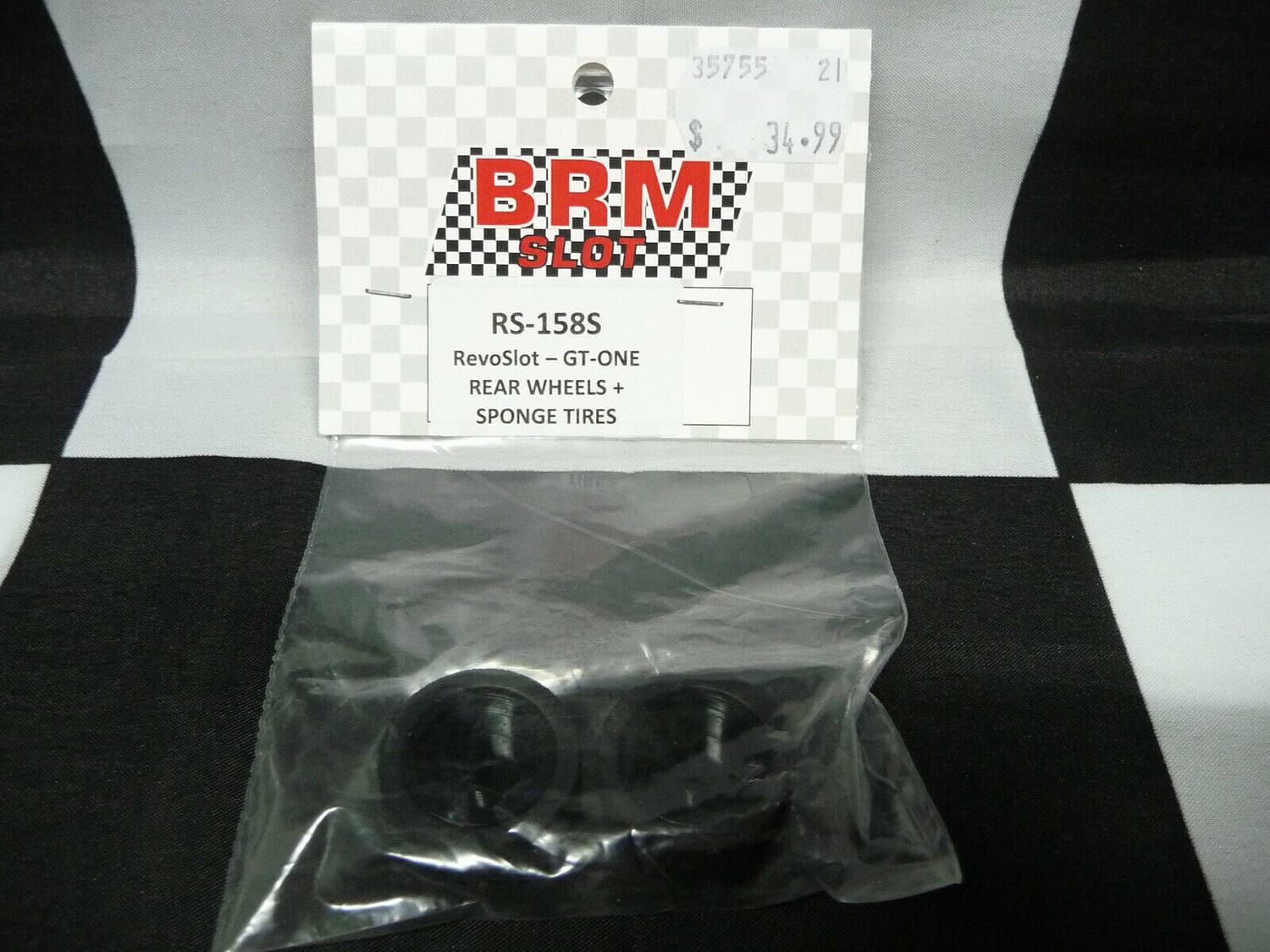 BRM - SLOT RS-158S RevoSlot GT One - Rear Wheels + Sponge Tyres