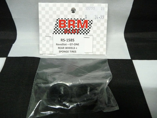 BRM -  SLOT RS-158S RevoSlot GT One - Rear Wheels + Sponge Tyres