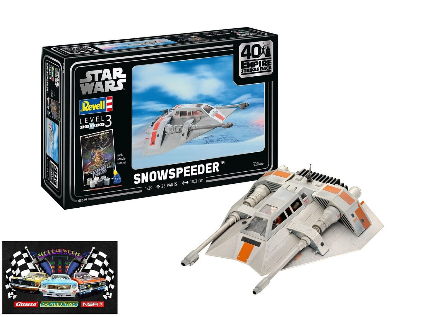 REVELL -  STAR WARS 1:29 EMPIRE STRIKES BACK SNOWSPEEDER GIFTSET KIT 05679