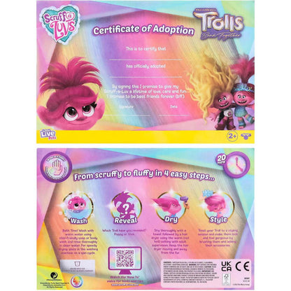 Little Live Pets - Scruff a Luvs Trolls Band Together Reveal. Wash Reveal And Style A Cute Plush Trolls Doll