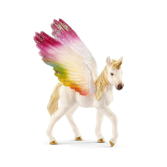 Schleich - Winged Rainbow Unicorn Foal Horse  Figurine