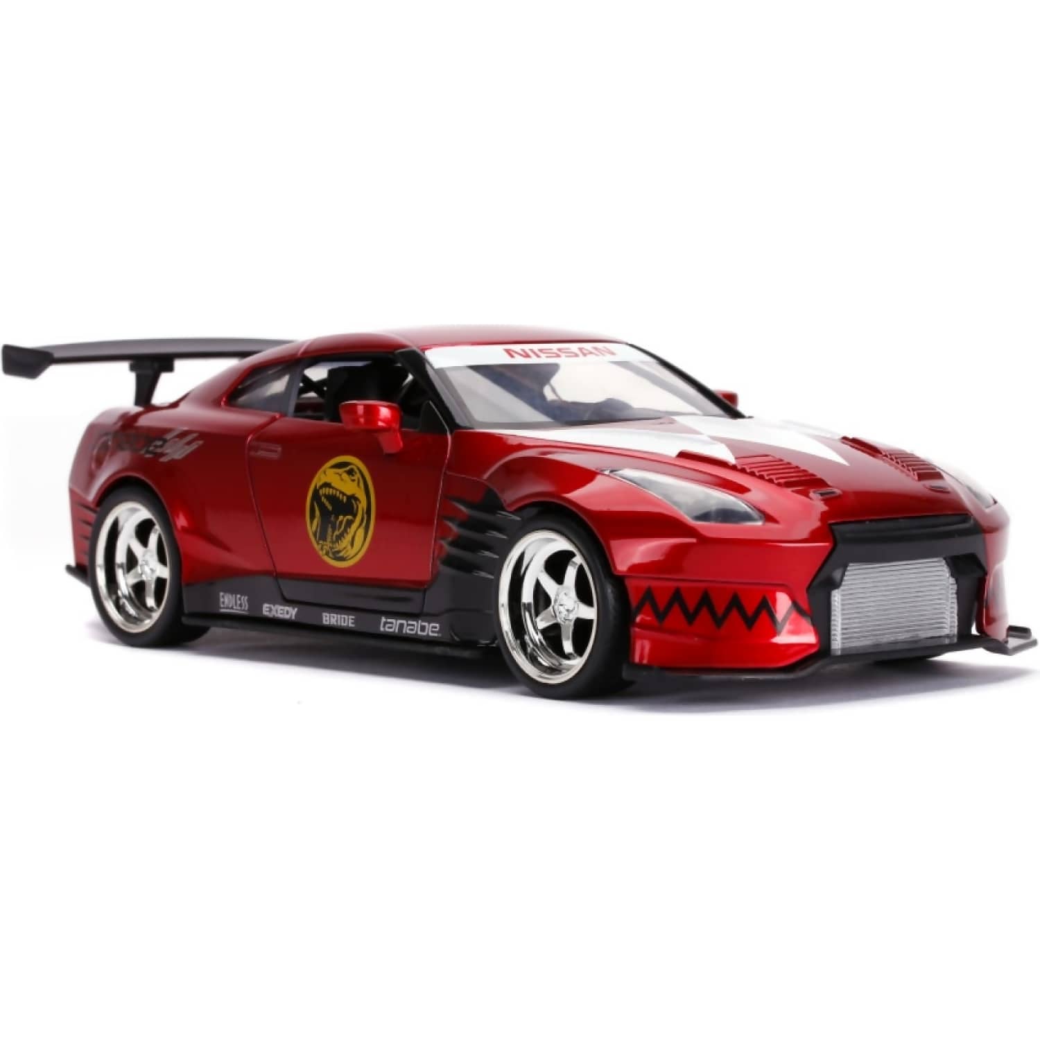 Jada Toys - Power Rangers 2009 Nissan GT-R with Red Ranger 1:24 Scale Diecast Vehicle & Figure Set
