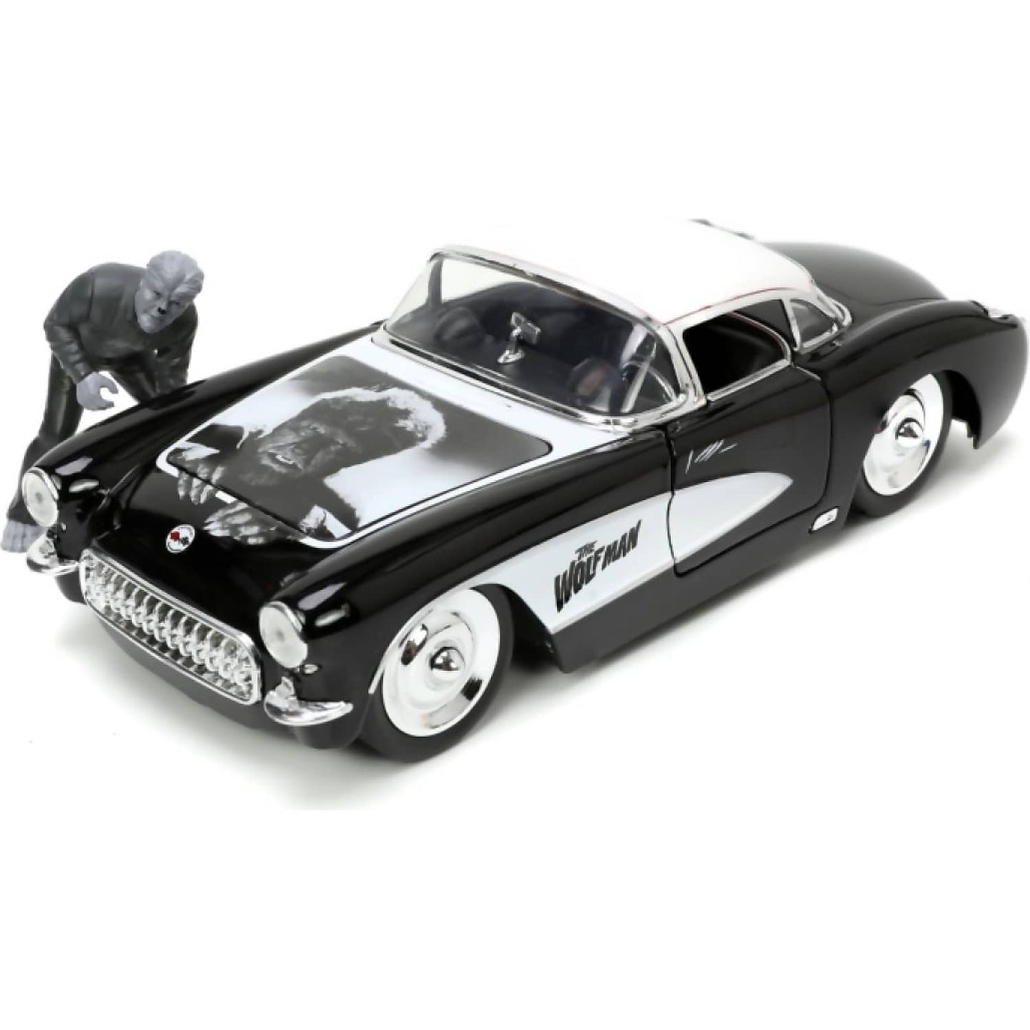 Jada Toys - Universal Monsters 1959 Chevrolet Corvette with Wolfman 1:24 Scale Diecast Vehicle & Figure Set