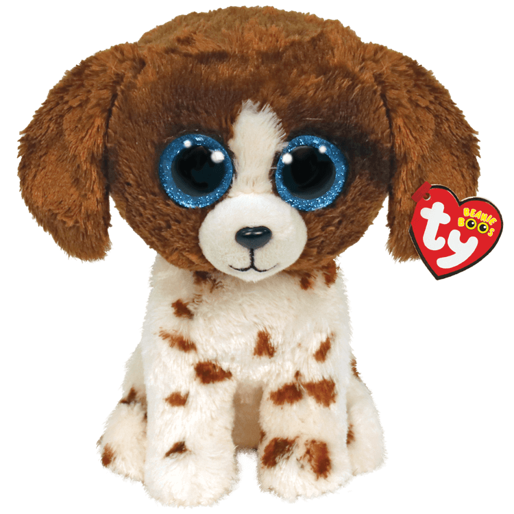 Ty Beanie Boos - Muddles - Brown And White Dog 15cm Small