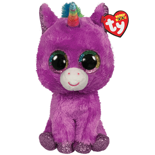 Ty -  Beanie Boos - Rosette - Purple Unicorn 15cm Small