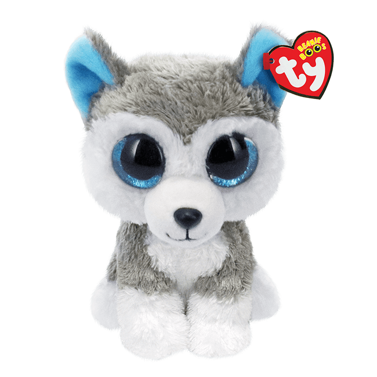 Ty Beanie Boos - Slush - Grey And White Husky 15cm Small