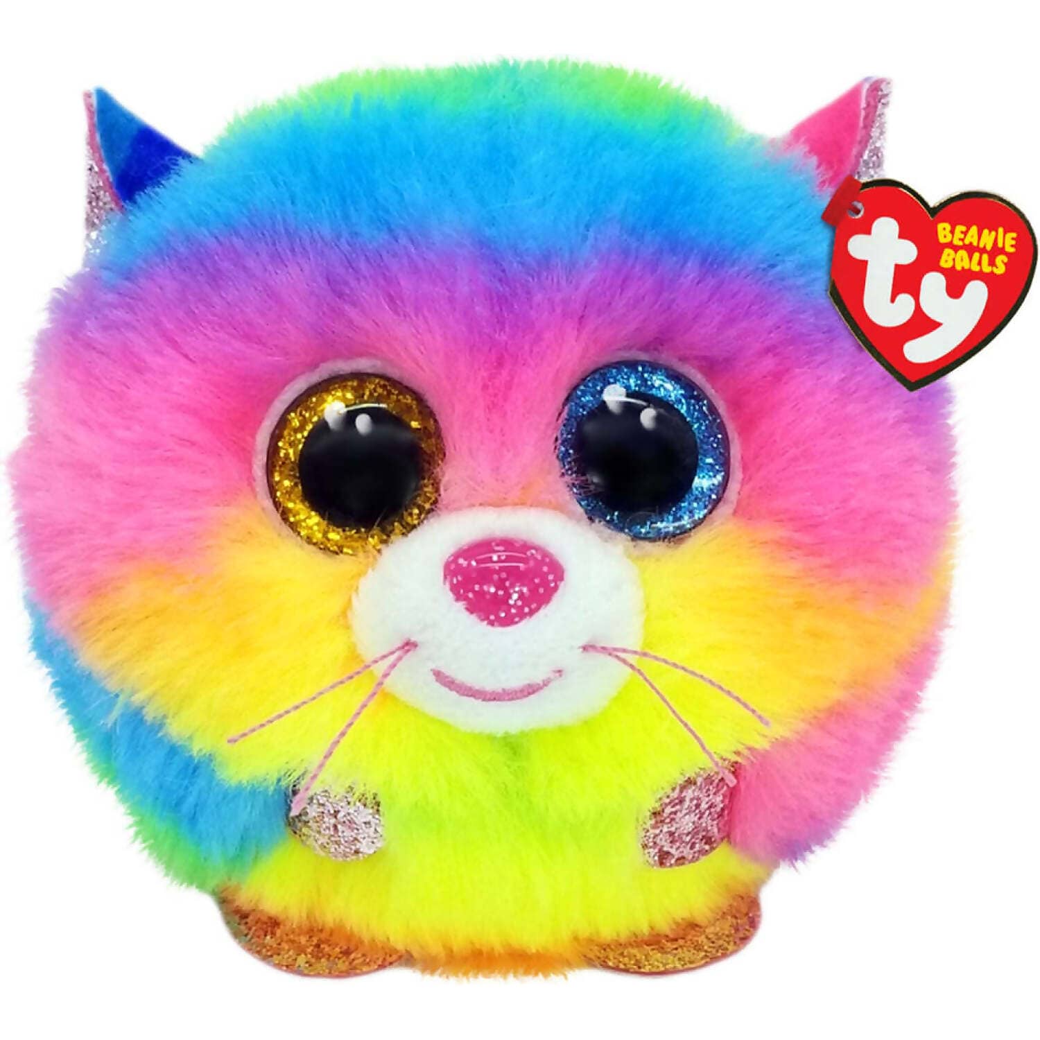 Ty - Beanie Ball - Puffies Gizmo Rainbow Cat