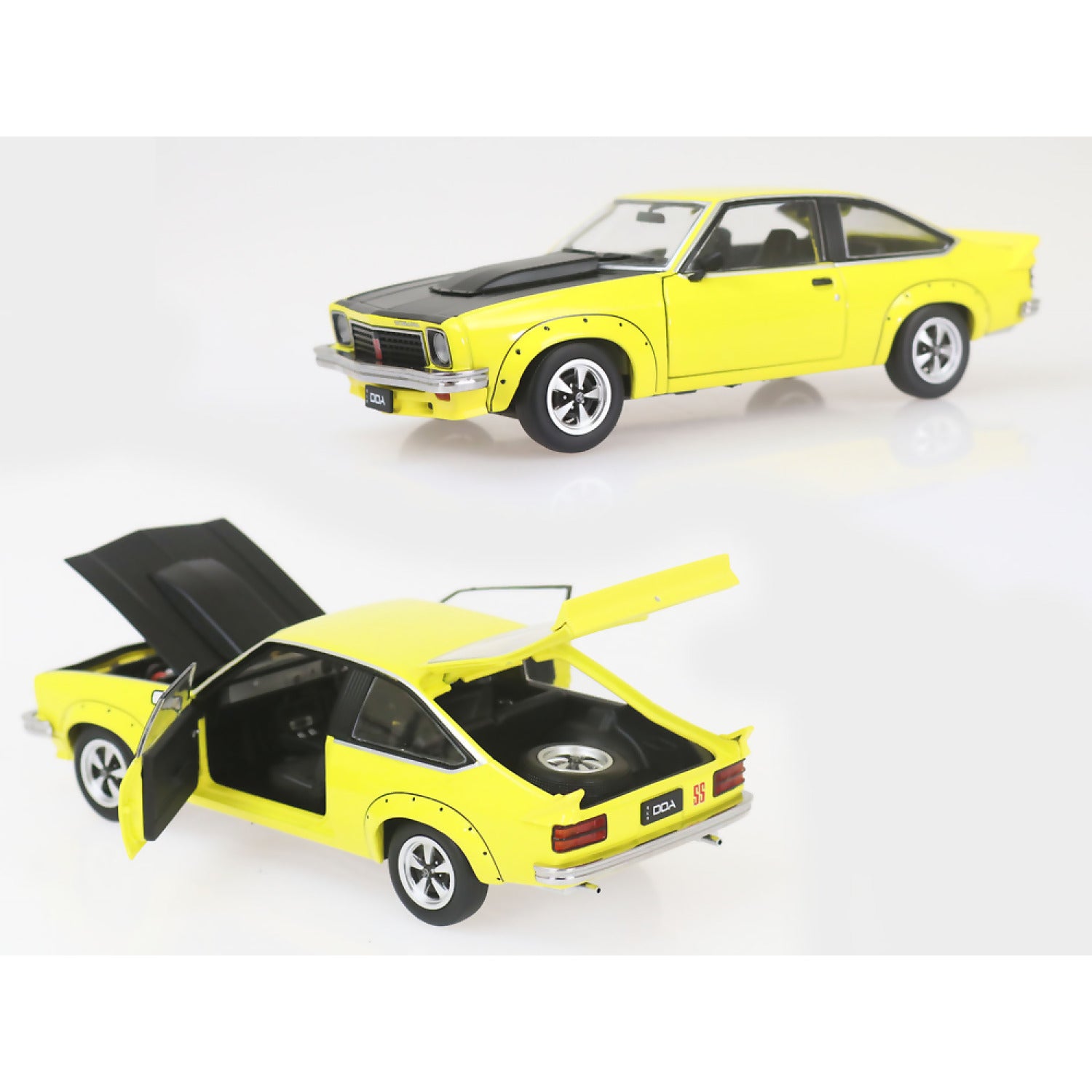 DDA Collectibles - 1:24 Scale - Yellow A9X Torana 308 Factory Car - Diecast Model