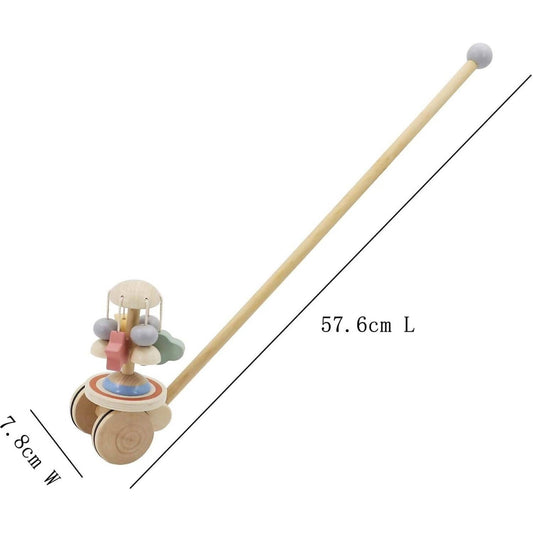 Kaper Kidz - Calm & Breezy Wooden Push Along Spinning Carousel