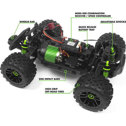 Maverick Atom 1:18 RTR 4WD Electric RC Monster Truck Green MV150503