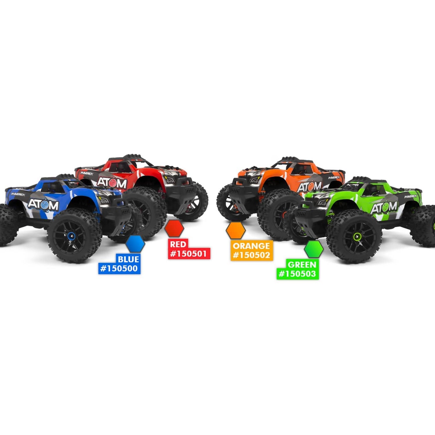 Maverick Atom 1:18 RTR 4WD Electric RC Monster Truck Green MV150503
