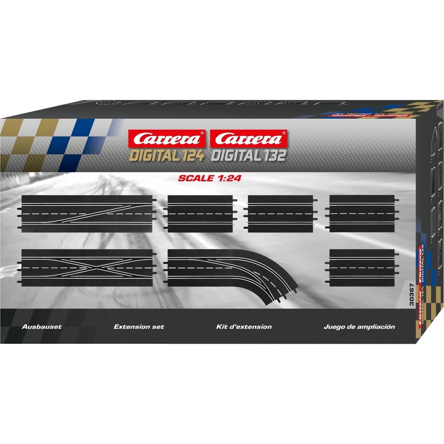 Carrera - Digital 1:32 Accessories - Digital Extension Set 9 x Pieces - Slot Car Track Accessories Also Suits 1:24