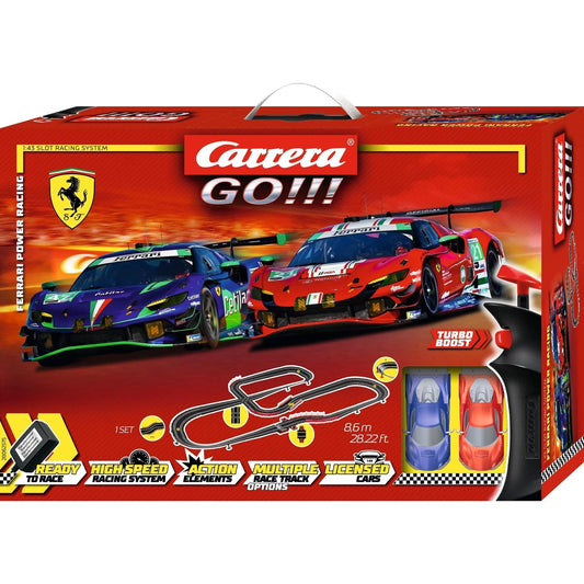 Carrera -  GO 1:43 - Ferrari Power Racing -Model No.20062575 - Slot Car Set