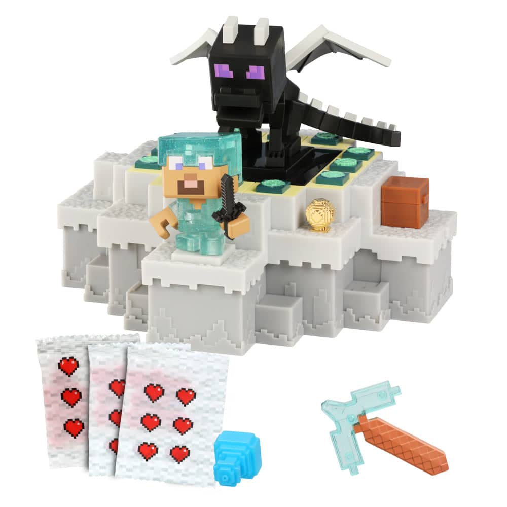 Treasure X - Minecraft Caves & Cliffs Ender Dragon Mine & Craft Character & Ender Dragon