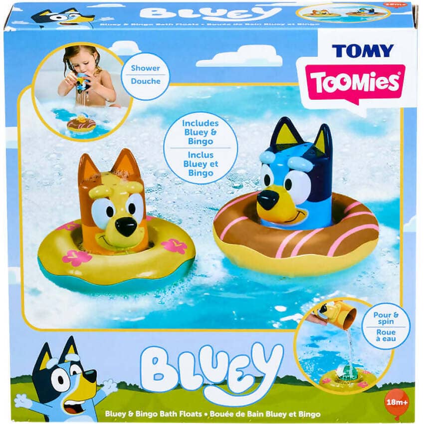 TOMY - Toomies - Splash & Float Bluey & Bingo 2-in-1 Water Toys