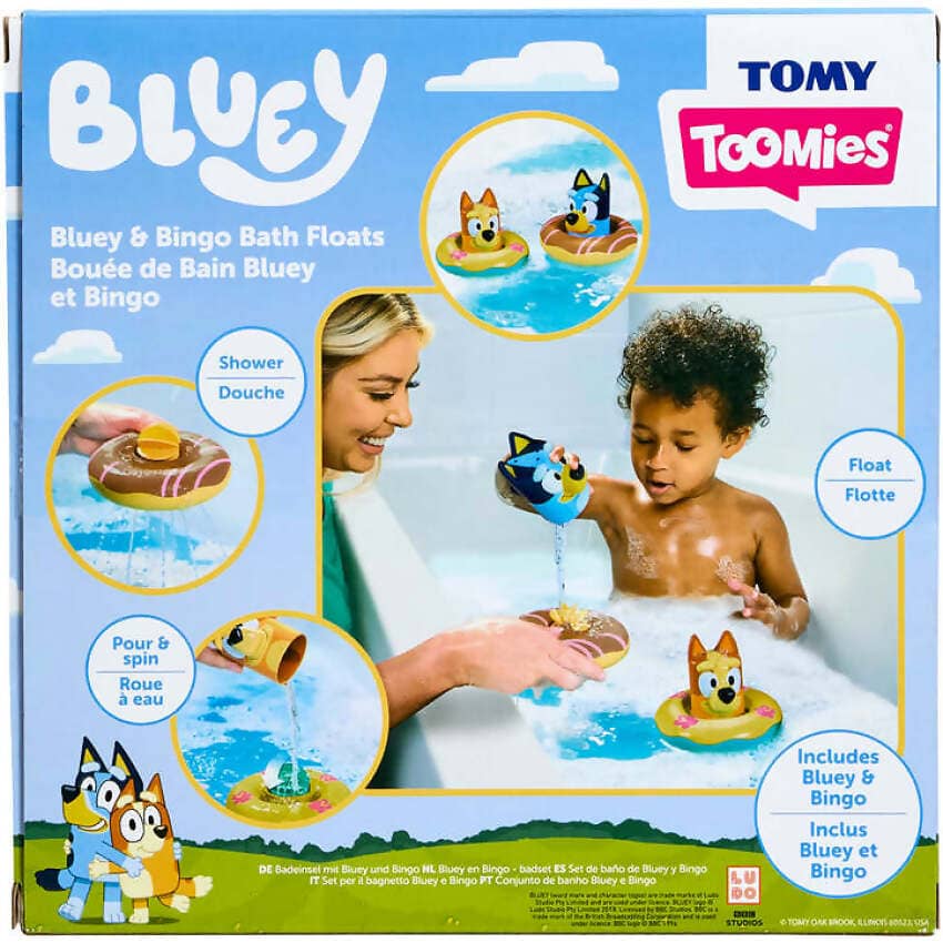 TOMY - Toomies - Splash & Float Bluey & Bingo 2-in-1 Water Toys