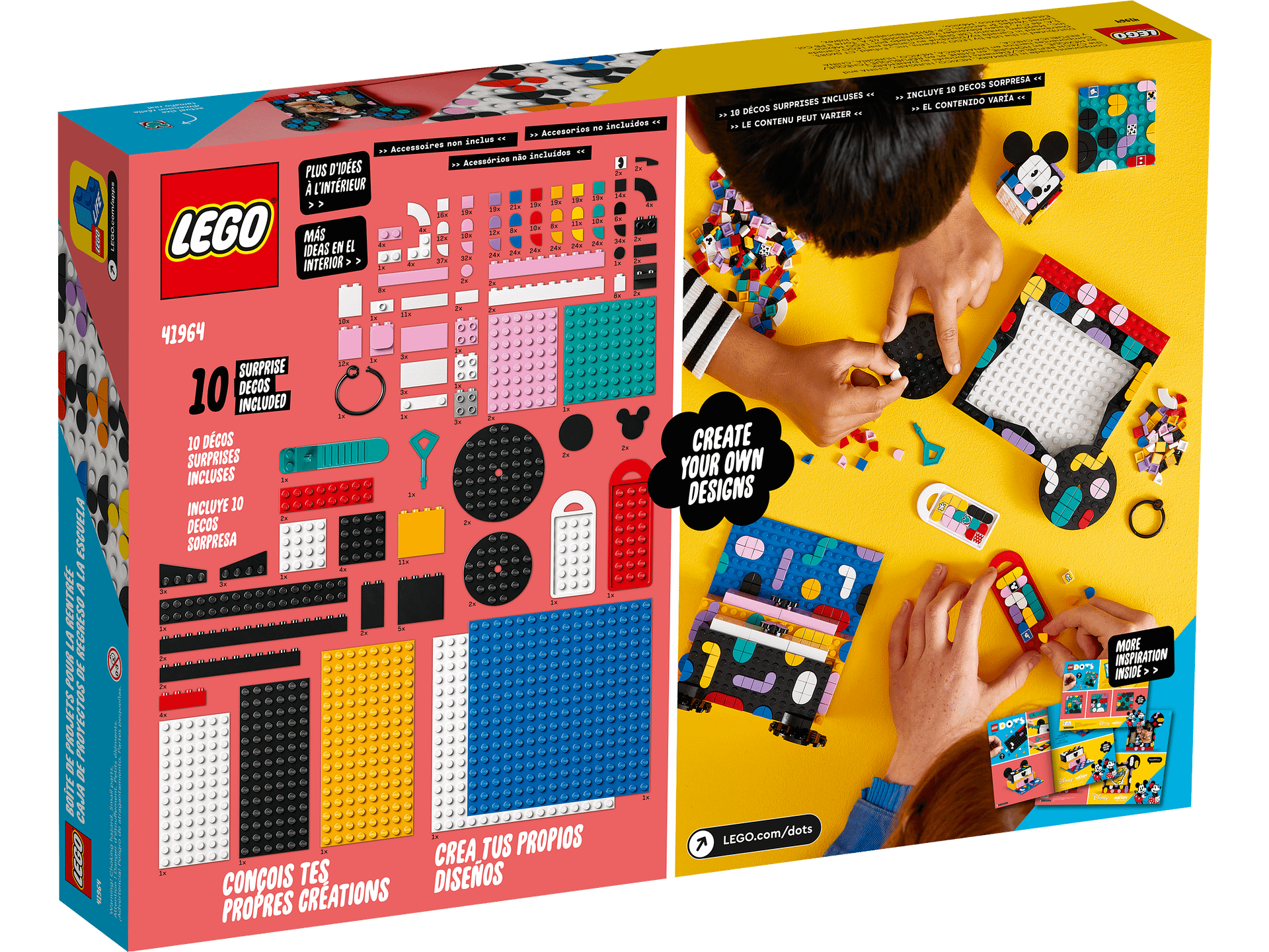 LEGO 41964 Mickey Mouse & Minnie Mouse Back-to-School Project Box - DOTS