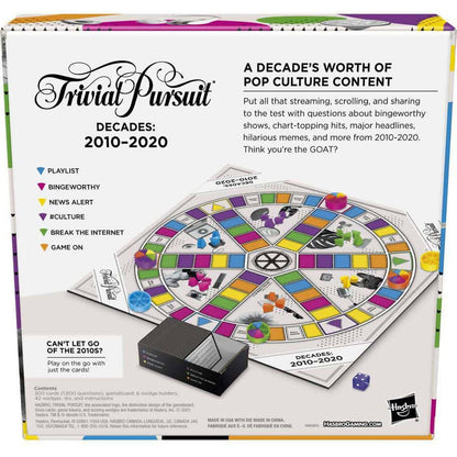 Hasbro -  Gaming - Trivial Pursuit Decades 2010 To 2020