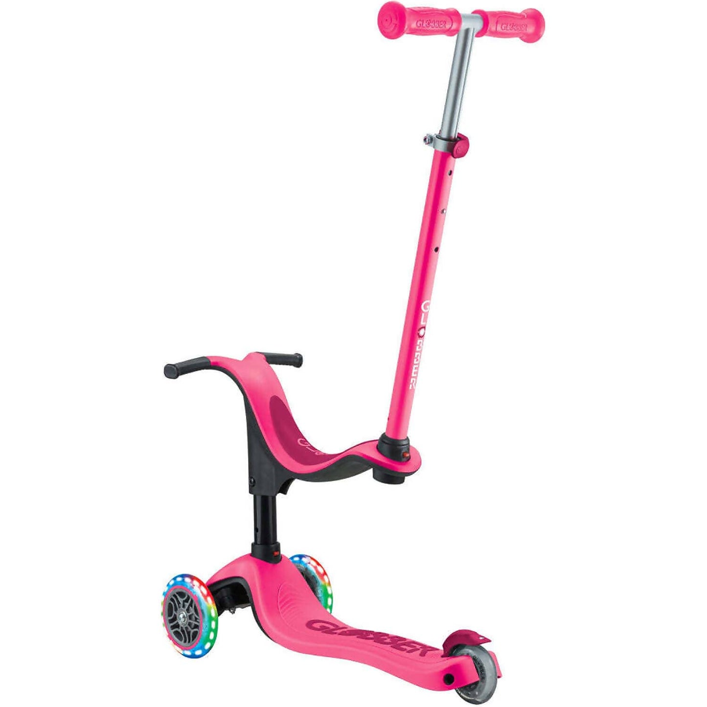 Globber - Go Up Sporty Lights V2 - Fuchsia/dark Pink Scooter