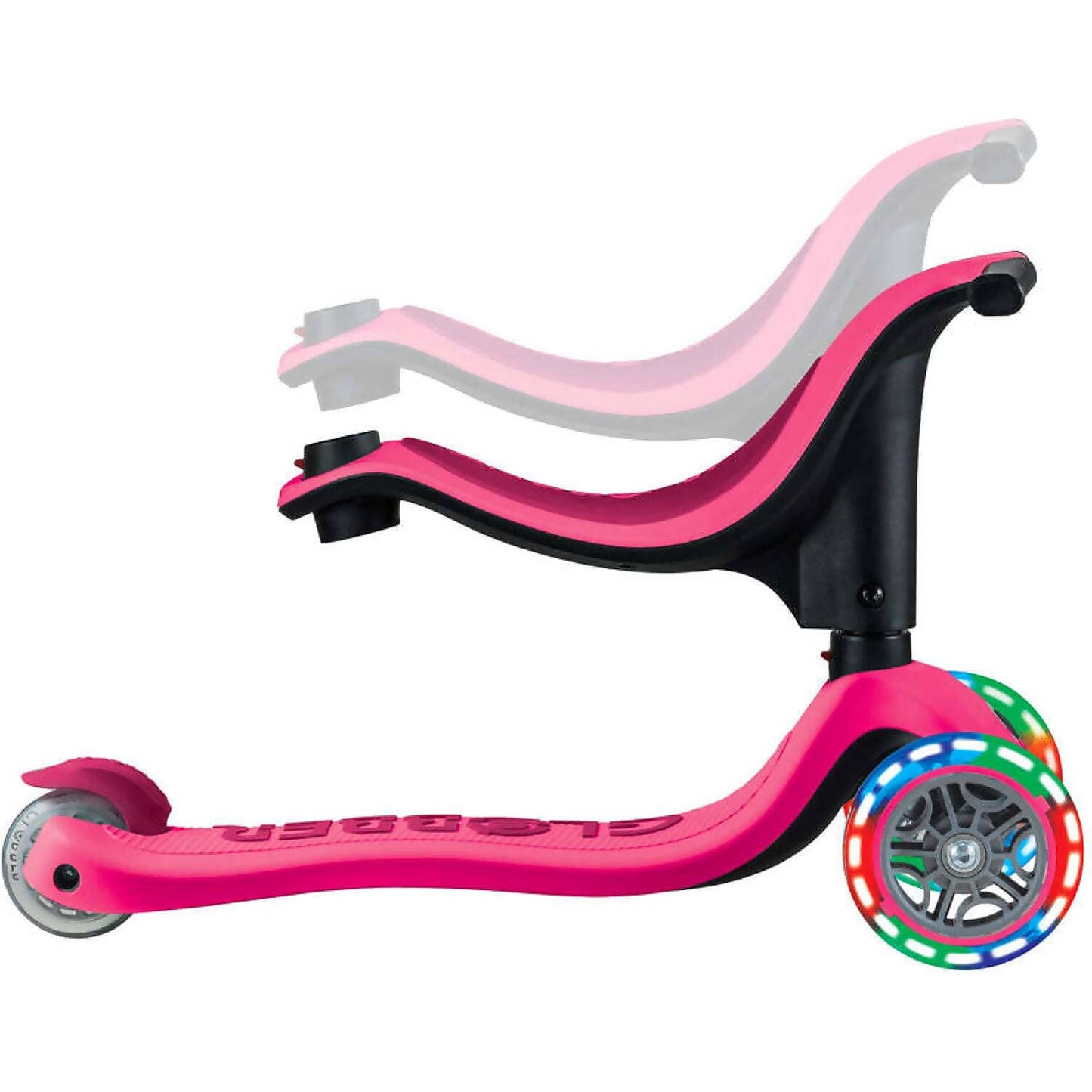 Globber - Go Up Sporty Lights V2 - Fuchsia/dark Pink Scooter