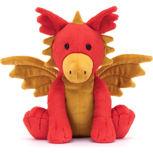 Jellycat - Darvin Dragon Red & Gold 24x20x12cm Plush