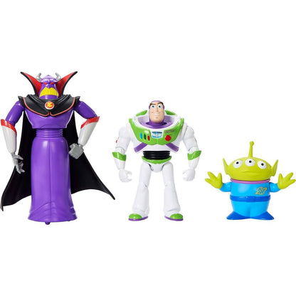 Disney -  Pixar - Storytellers Story Intergalactic 3-pack Of Action Figures Buzz Lightyear Zurg & Alien - Mattel