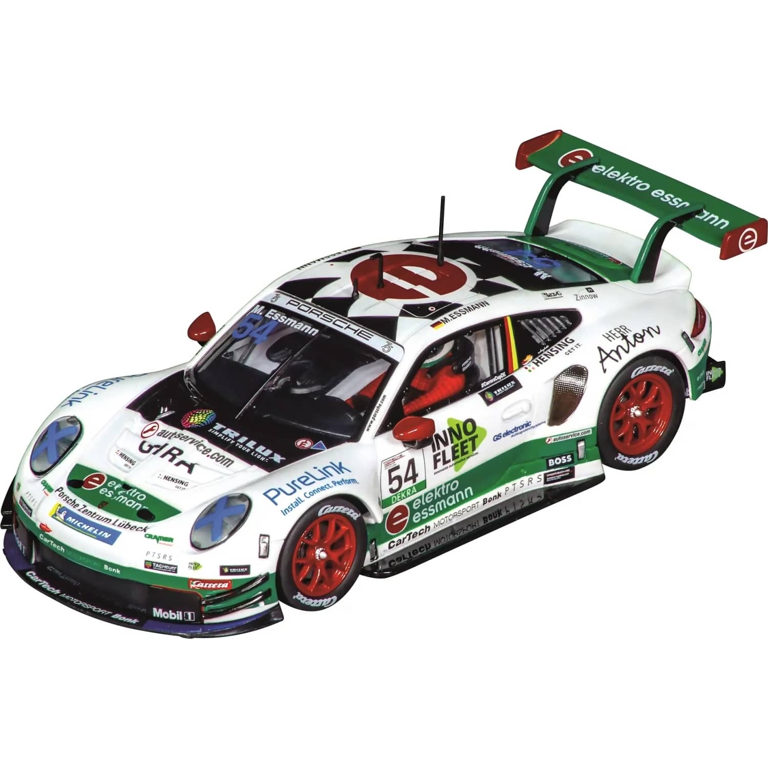 Carrera - Evolution 1:32 - Porsche 911 CarTech Motorsport Bonk M. Essmann No.54 Slot Car Also Suits Scalextric