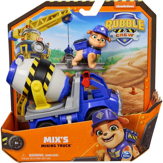 Paw Patrol - Rubble &amp; Crew Mix’s Cement Mixer Toy Truck - Spin Master