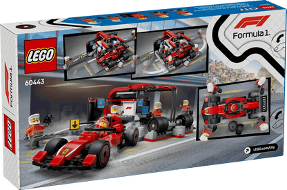 LEGO 60443 F1® Pit Stop & Pit Crew with Ferrari Car - City