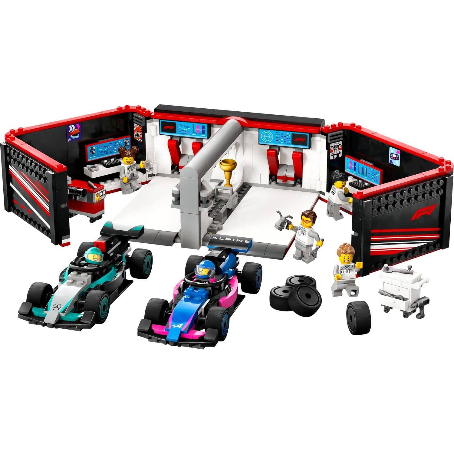 LEGO 60444 F1 Garage & Mercedes-AMG & Alpine Cars - City