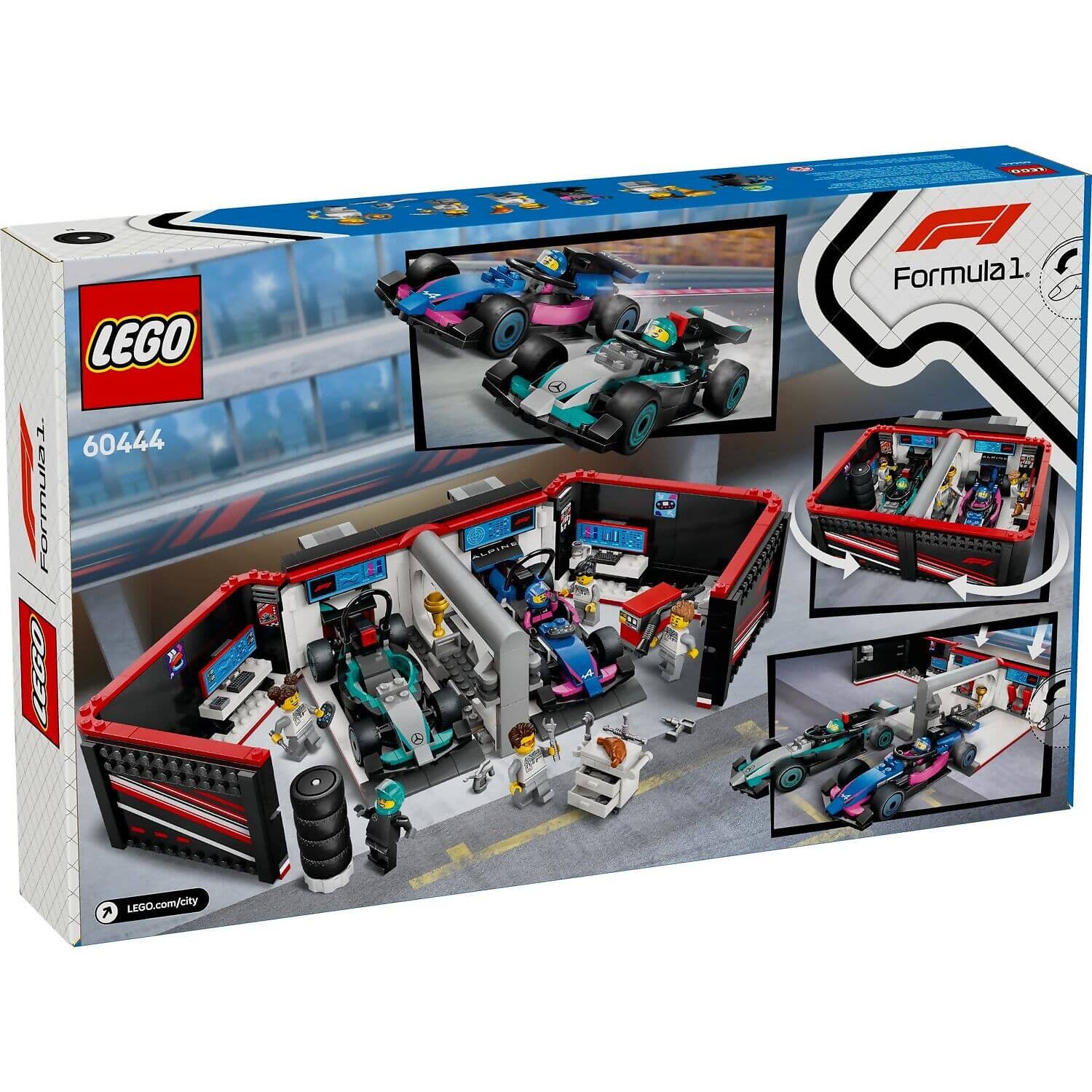LEGO 60444 F1 Garage & Mercedes-AMG & Alpine Cars - City