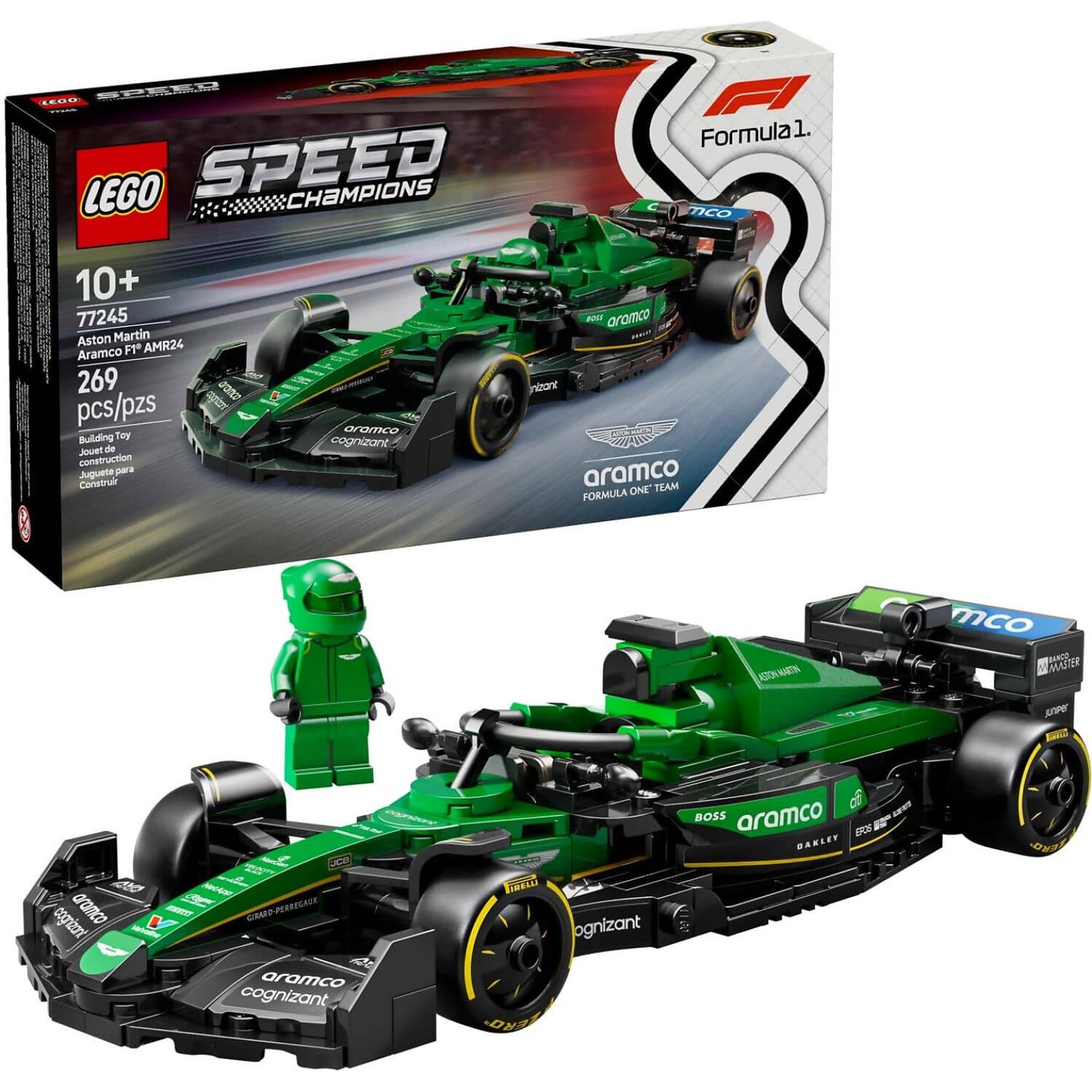 LEGO 77245 Aston Martin Aramco F1 AMR24 Race Car - Speed Champions