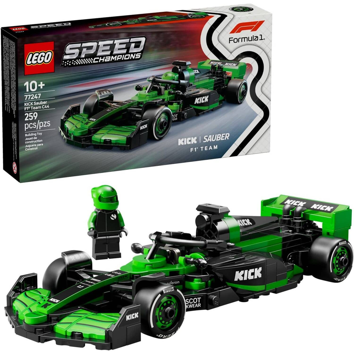 LEGO 77247 KICK Sauber F1 Team C44 Race Car - Speed Champions
