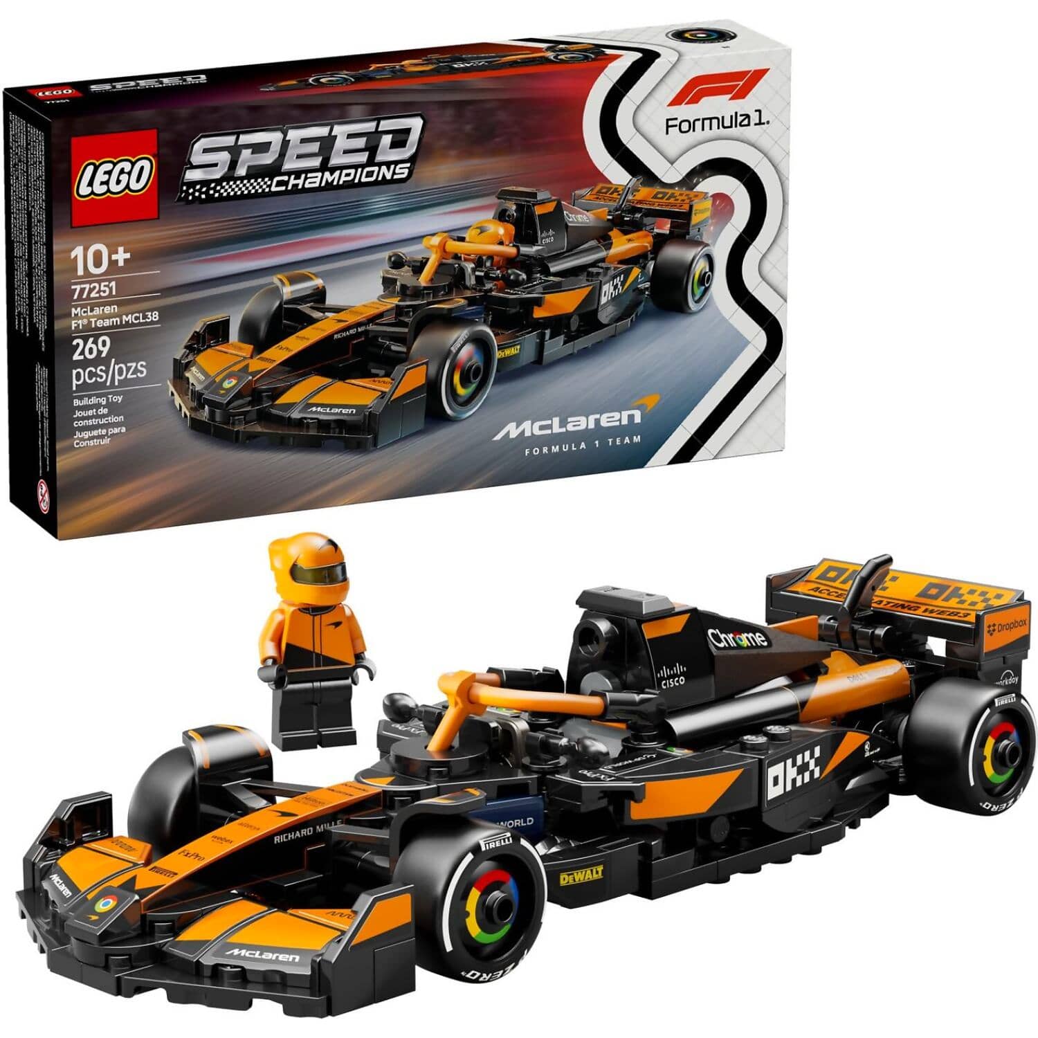 LEGO 77251 McLaren F1 Team MCL38 Race Car - Speed Champions