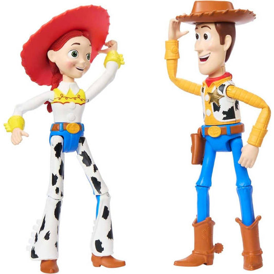 Disney Pixar - Woody & Jessie Action Figure Pack 7-inch Scale Posable 2 Pack  - Mattel