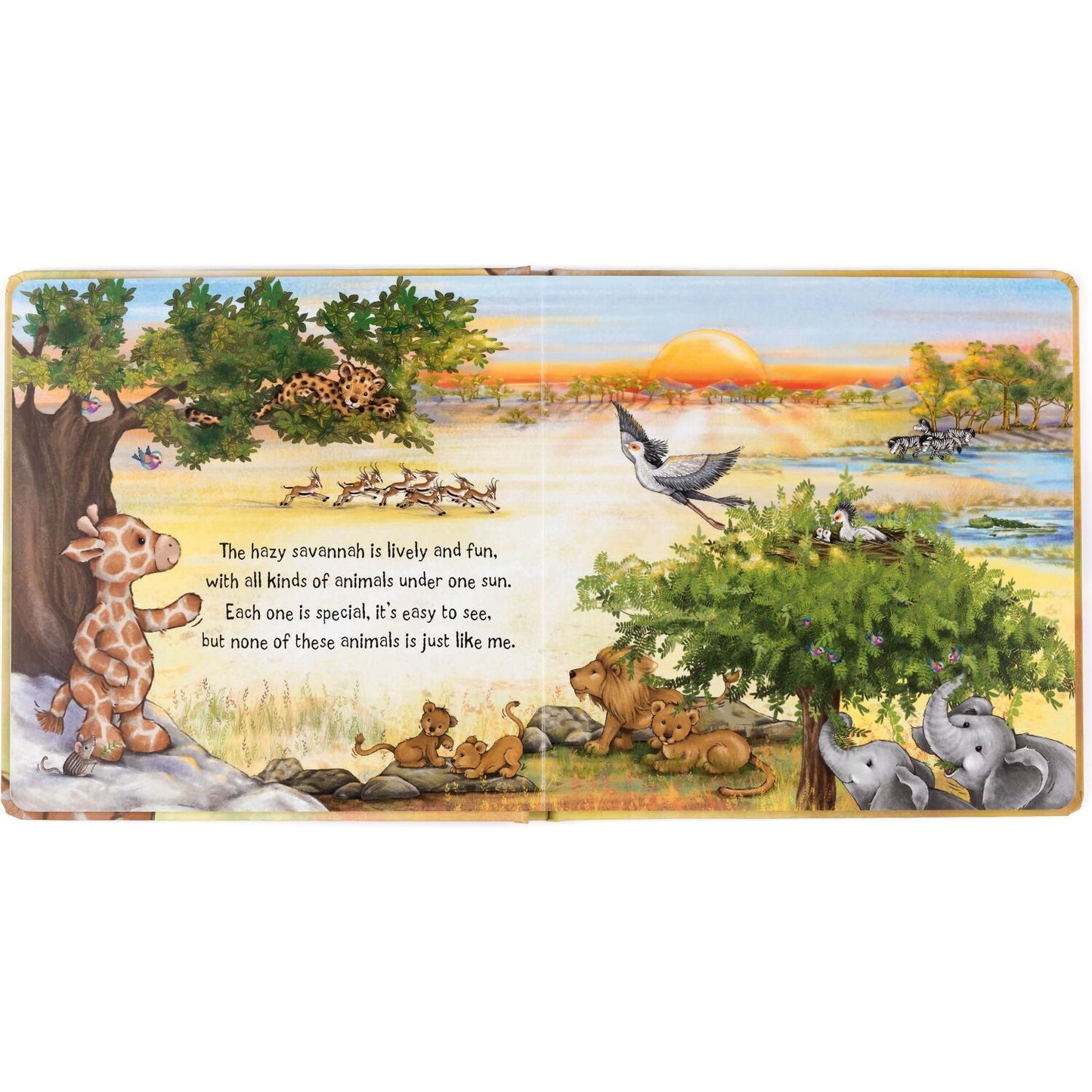 Jellycat - Just Like Me Book A Bashful Giraffe Story 21x21x2cm