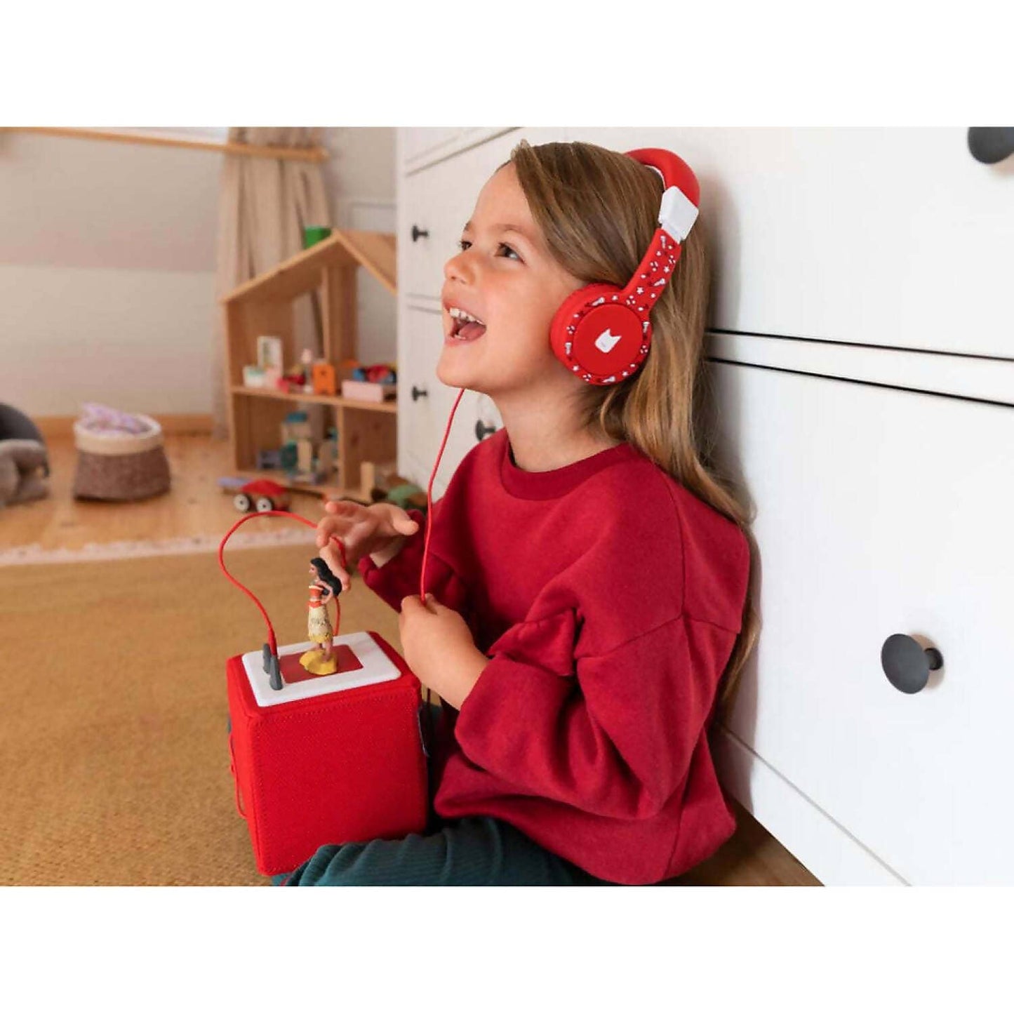 Tonies - Red Foldable Headphones For Kids (Toniebox Not Included)