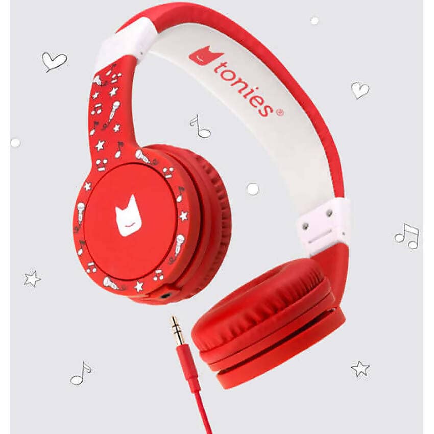 Tonies - Red Foldable Headphones For Kids (Toniebox Not Included)