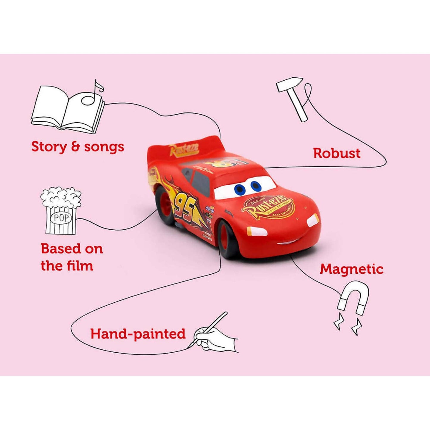 Tonies - Disney Cars Lightning McQueen Tonie Audio Character (Toniebox Not Included)