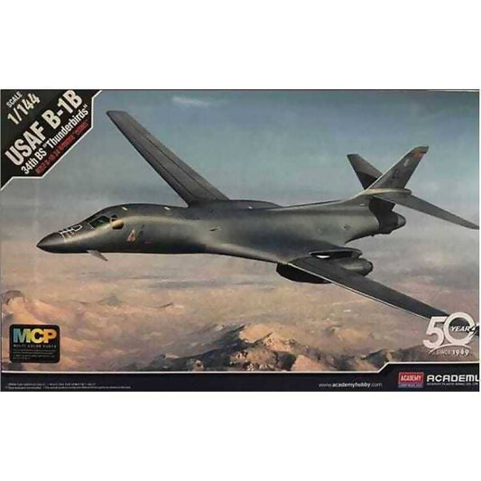 Academy Scale 1/144 Rockwell USAF B-1B 34th BS Lancer Thunderbirds Plastic Model Kit (12620)