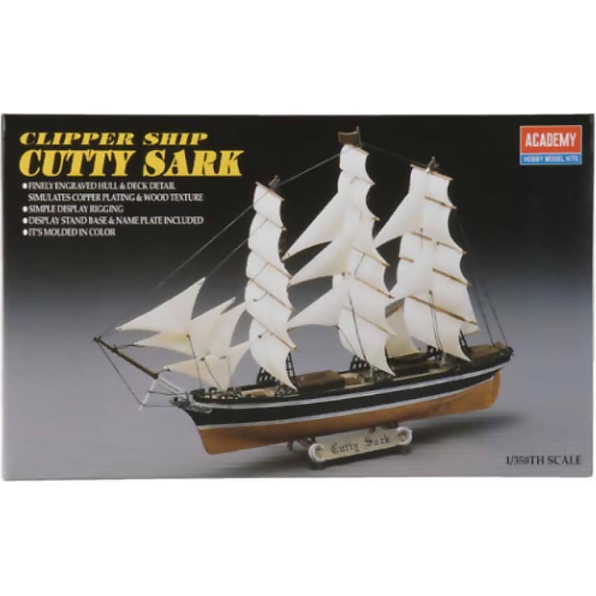 Academy - Scale 1/350 Cutty Sark Clipper Ship Plastic Model Kit (14110)