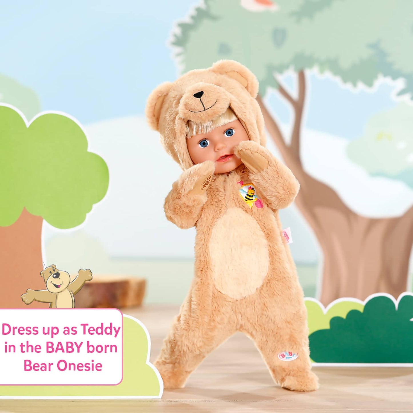 Baby Born - Baby Doll Bear Suit Outfit 43cm (doll Not Included)