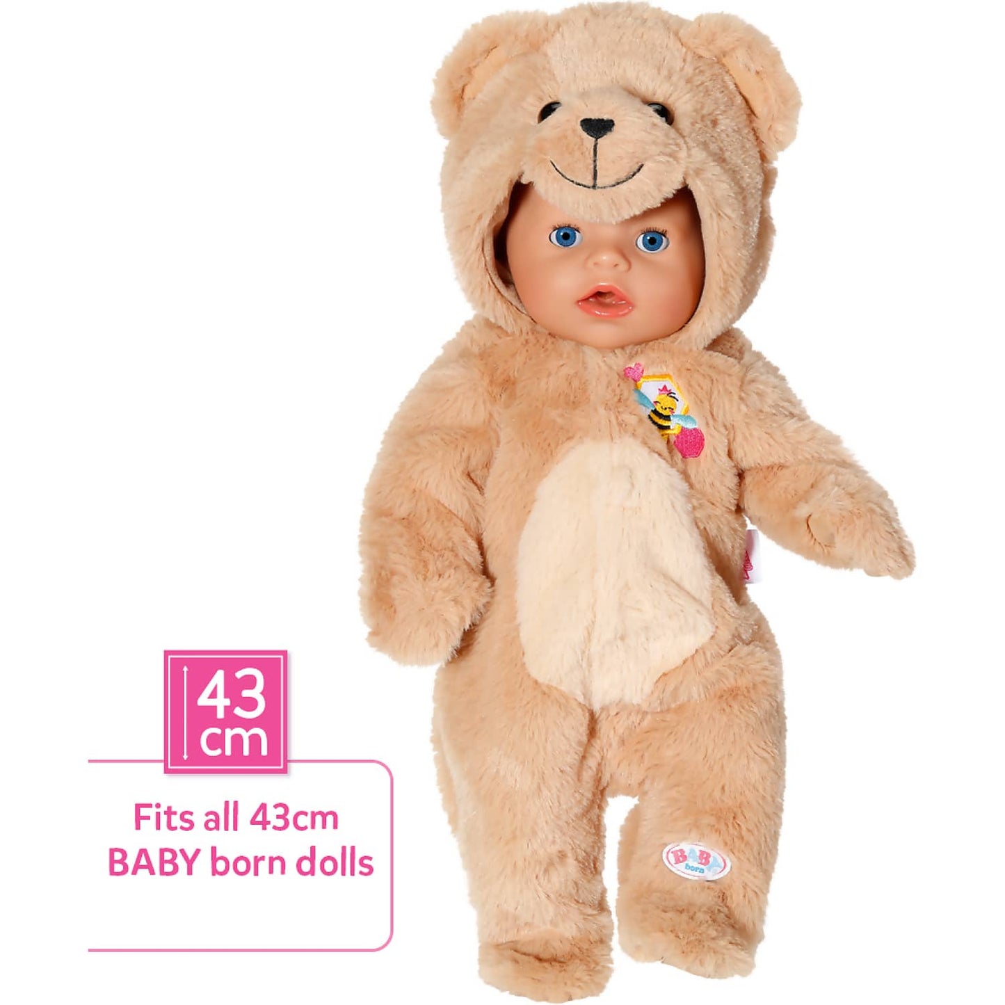 Baby Born - Baby Doll Bear Suit Outfit 43cm (doll Not Included)
