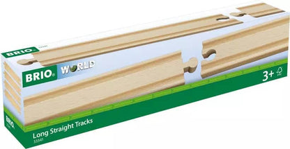 BRIO World - Wooden Train Tracks Long Straight Tracks 4pce