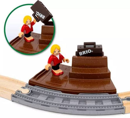 Brio -  World - Wooden Train Set Starter Travel Train Set 22pce
